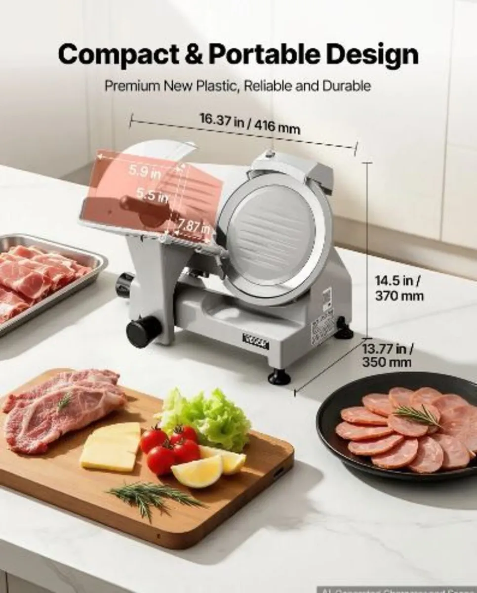 Commercial Meat Slicer 300W Electric Cutter 22cm - Image 2