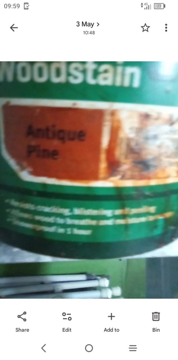 1. LITRE. OF.  QUICK. DRY.   SATIN.   WOODSTAIN. - Image 2