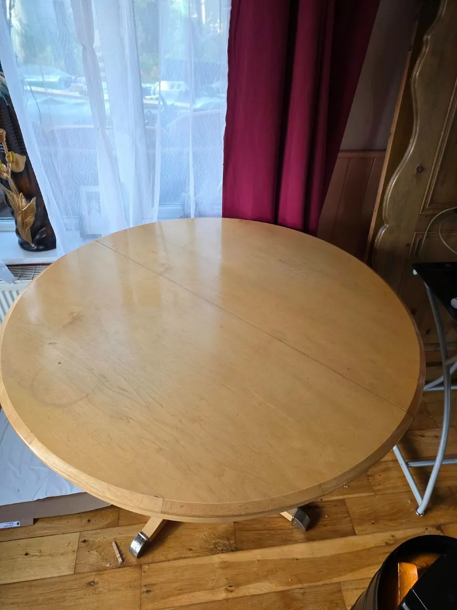 Wooden Round Table - Image 3