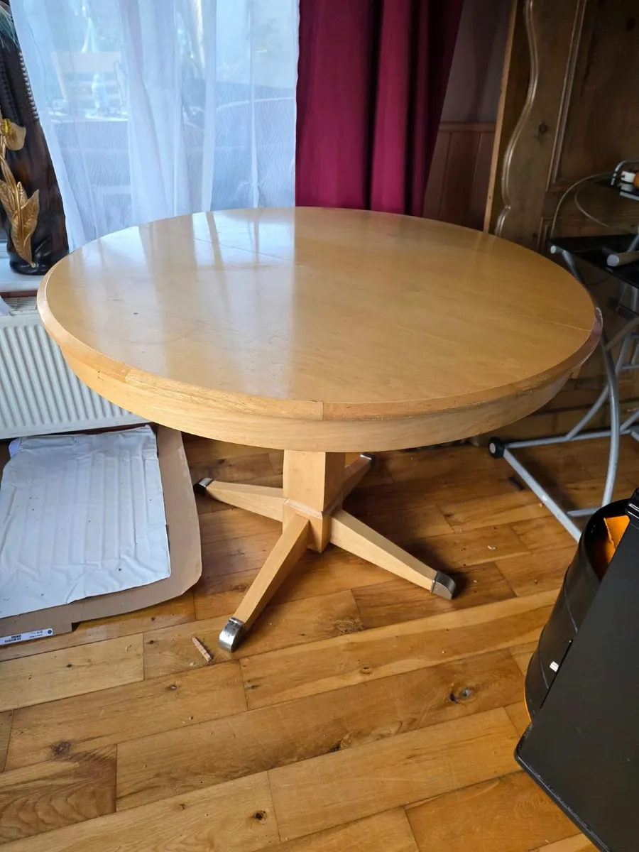 Wooden Round Table - Image 1