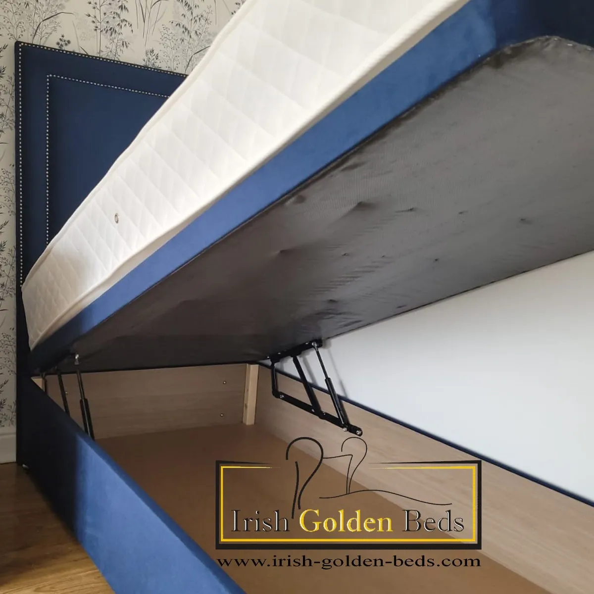 ANY HEADBOARD HEIGHT  Ottoman Storage Bed Gas Lift - Image 4