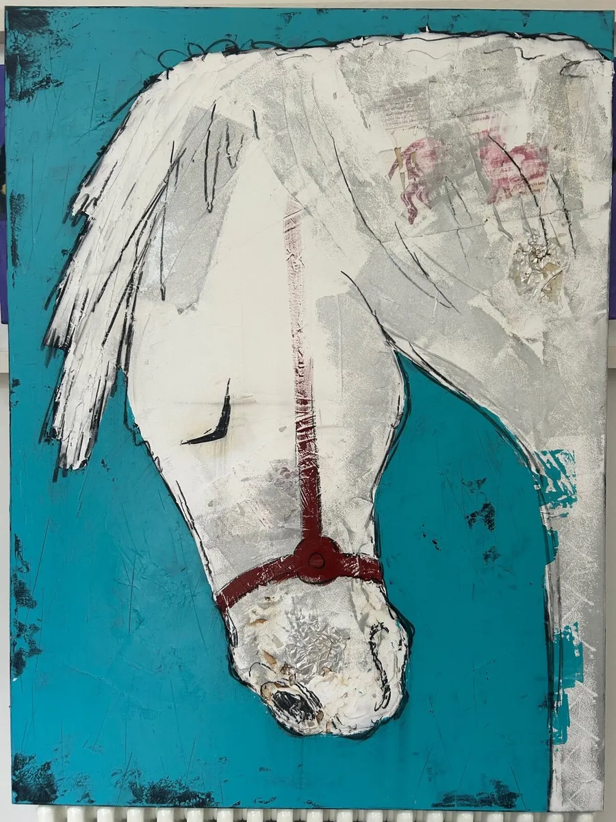 Horse head painting very large. - Image 1
