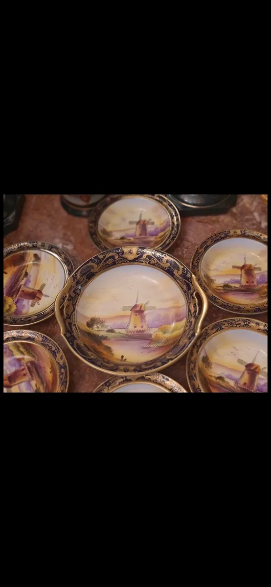Antique Japanese desert service - Image 2