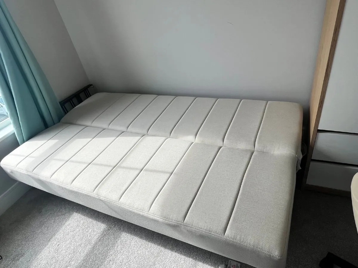 Sofa bed with ottoman storage - Image 1
