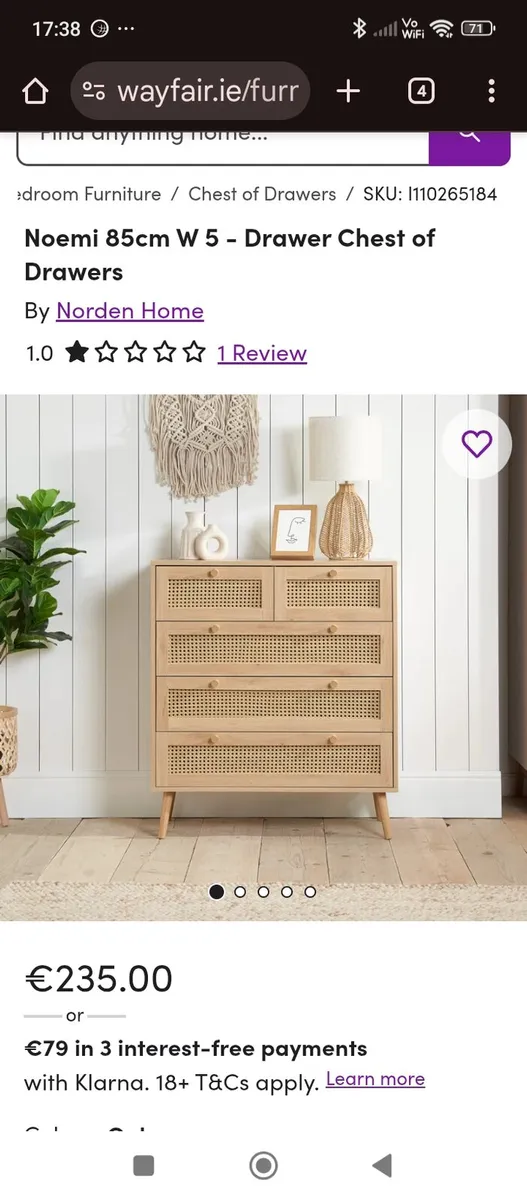 Chest of drawers brand new in box - Image 1
