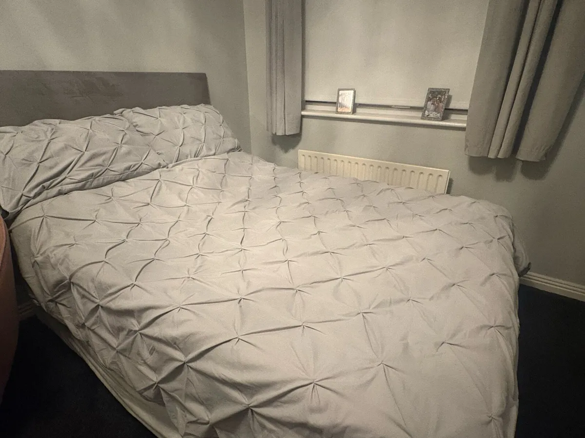 Double Divan Bed with Headboard Clonee D15 - Image 2