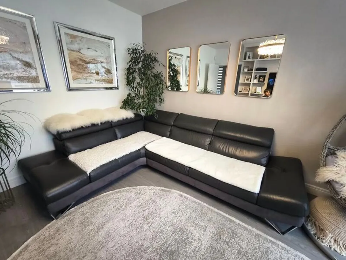 leather Corner Sofa - Image 4