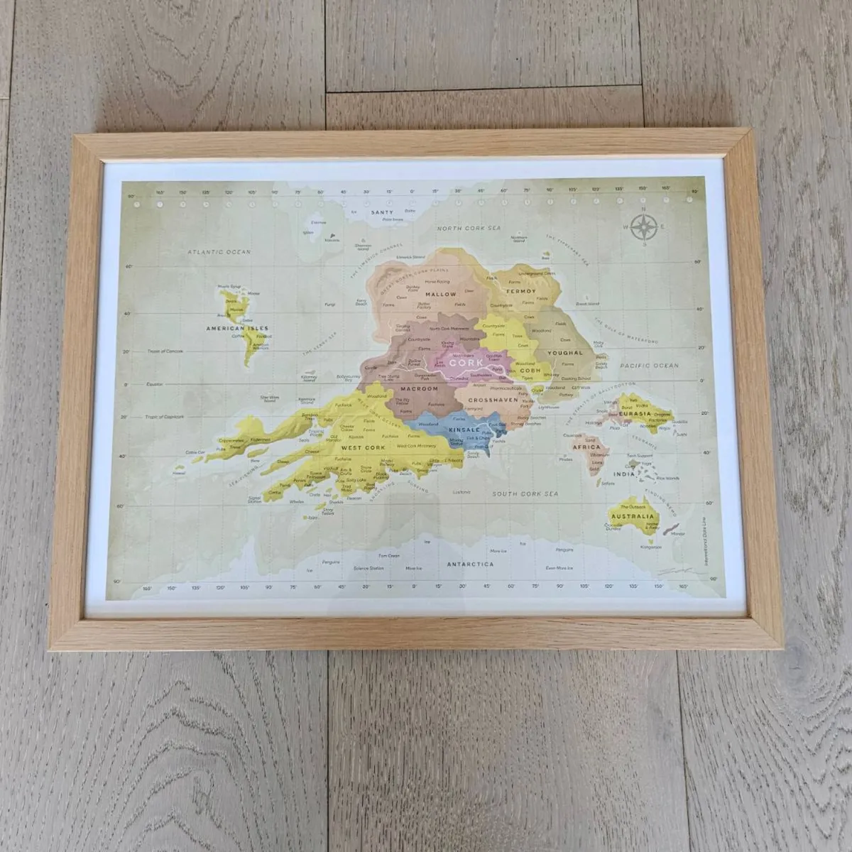 Framed print by JOG "The world according to Cork" - Image 1