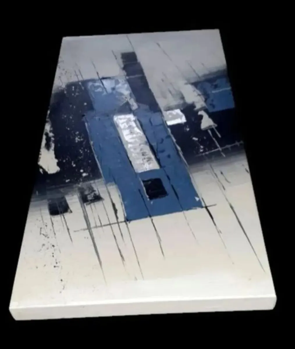 Ex-Harrods Modern Abstract Canvas Painting - Image 1
