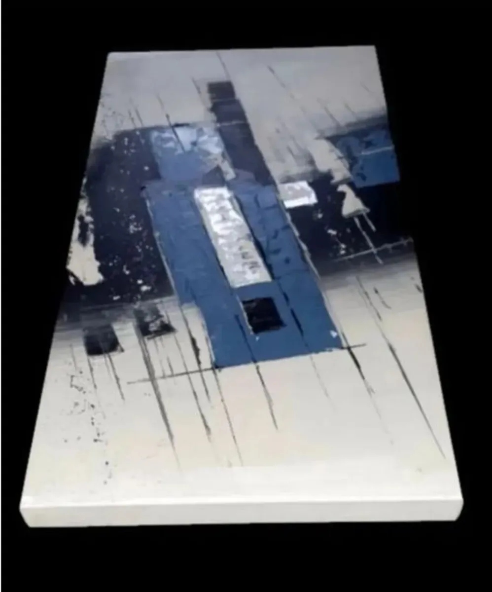 Ex-Harrods Modern Abstract Canvas Painting - Image 2