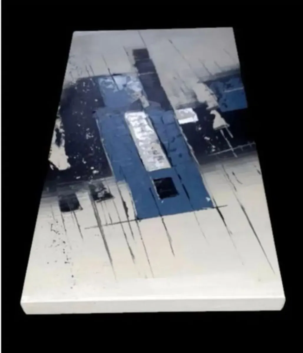 Ex-Harrods Modern Abstract Canvas Painting - Image 4