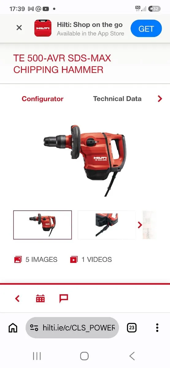 HILTI TE500 BREAKER 6KG - Image 3