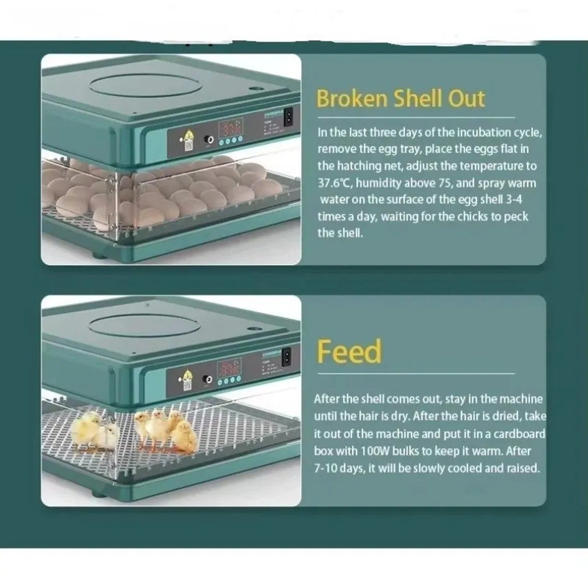 48 Egg Automatic Chicken Duck Quail Incubator - Image 3