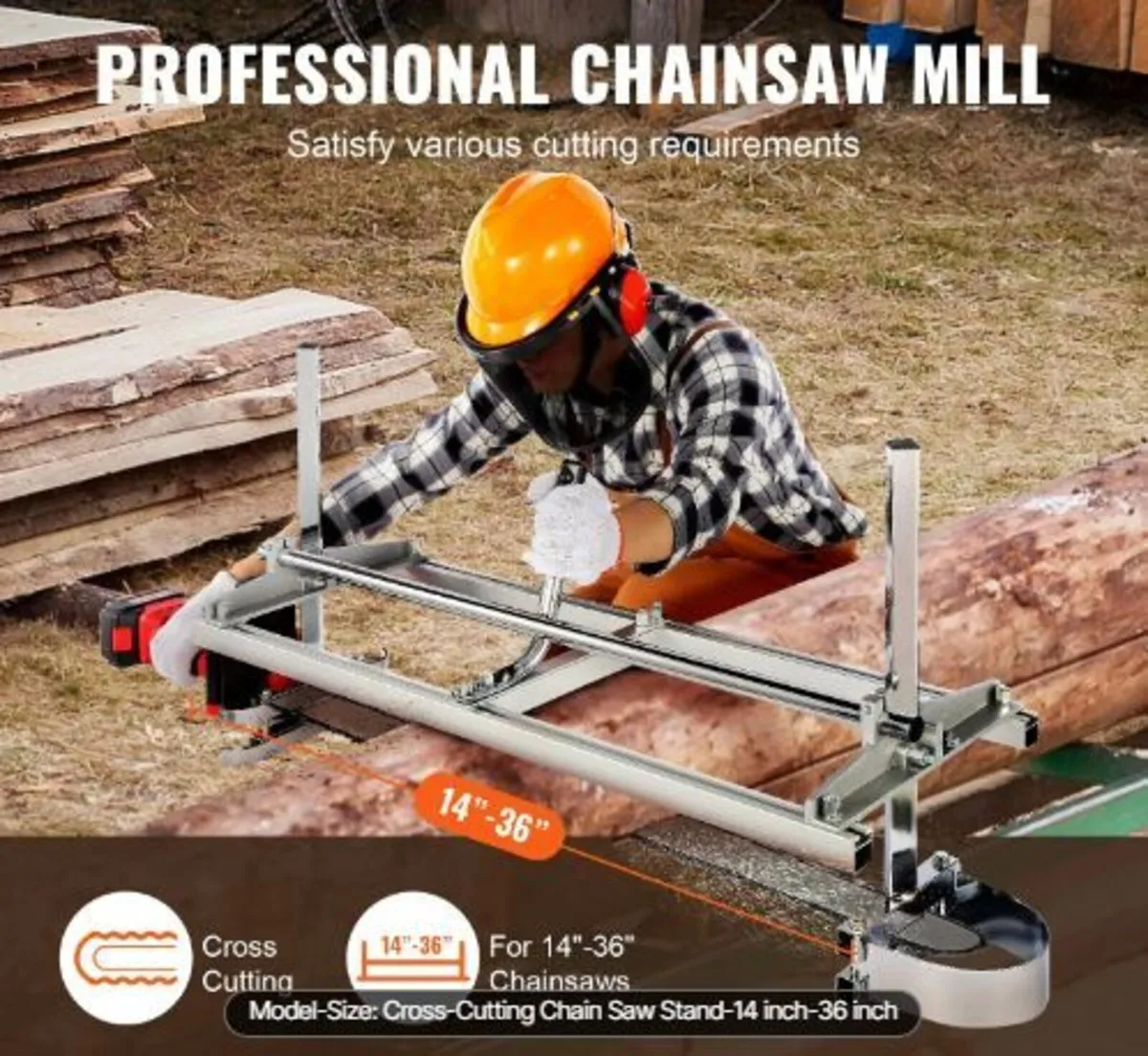 Portable Sawmill 35.6cm-91.4cm Guide Bar - Image 1