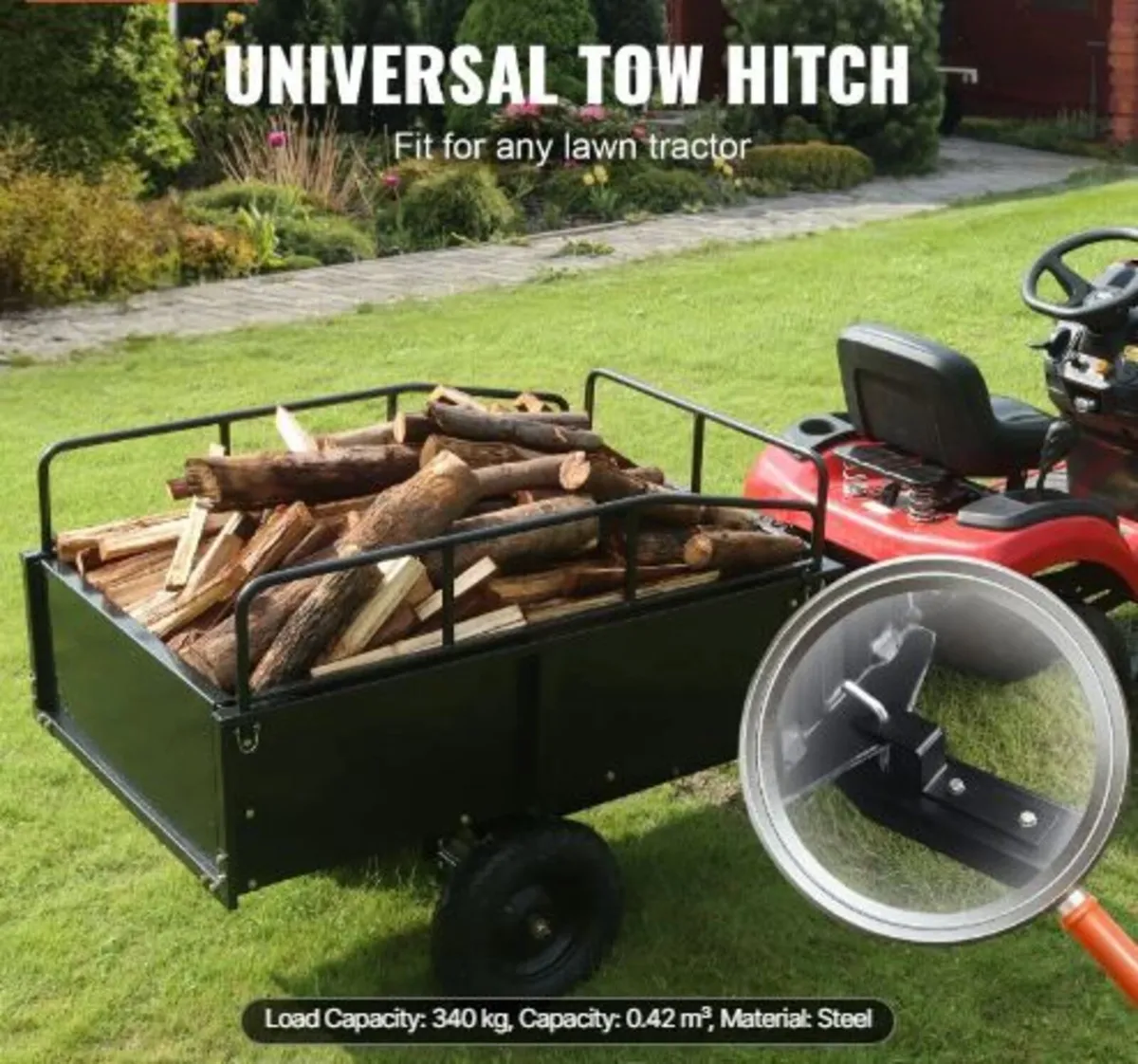 Heavy Duty ATV Trailer Steel Dump Cart - Image 1