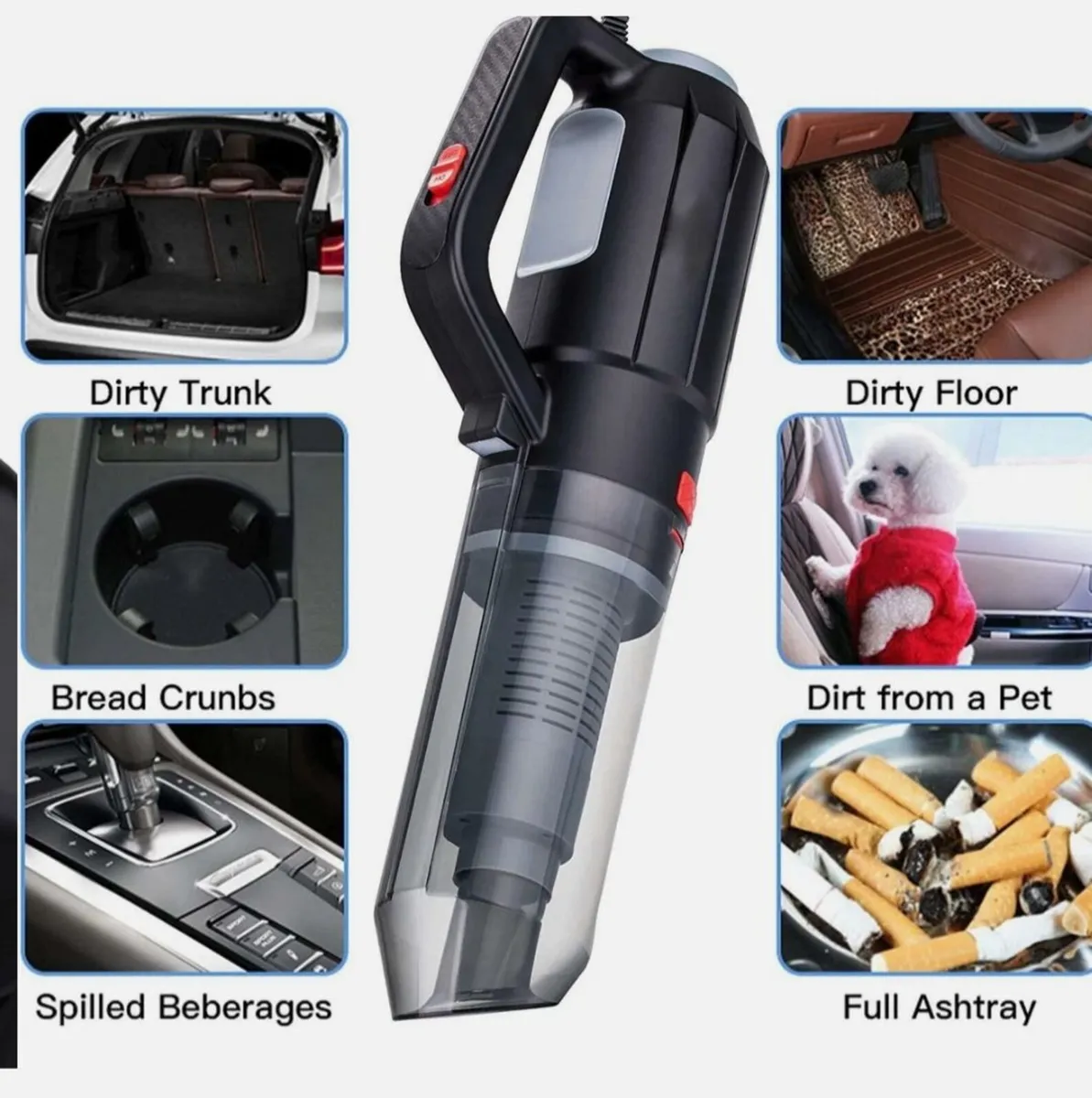 Vacuum Cleaner Blower 2 IN 1 12V. Powerful bat - Image 3