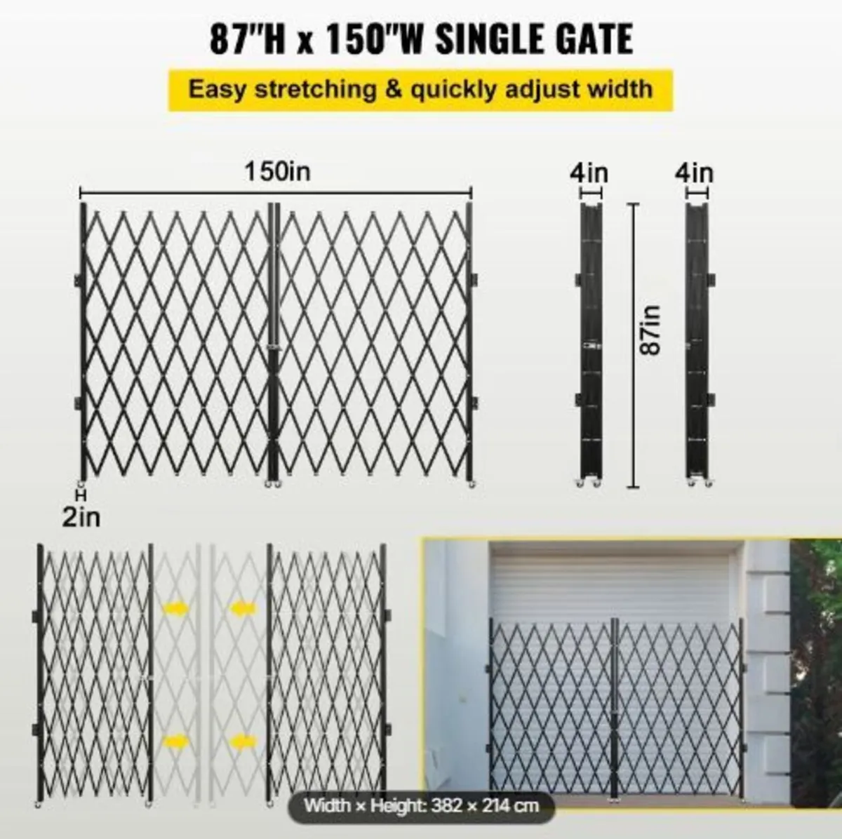 Double Folding Security Gate 310 × 154 cm - Image 2
