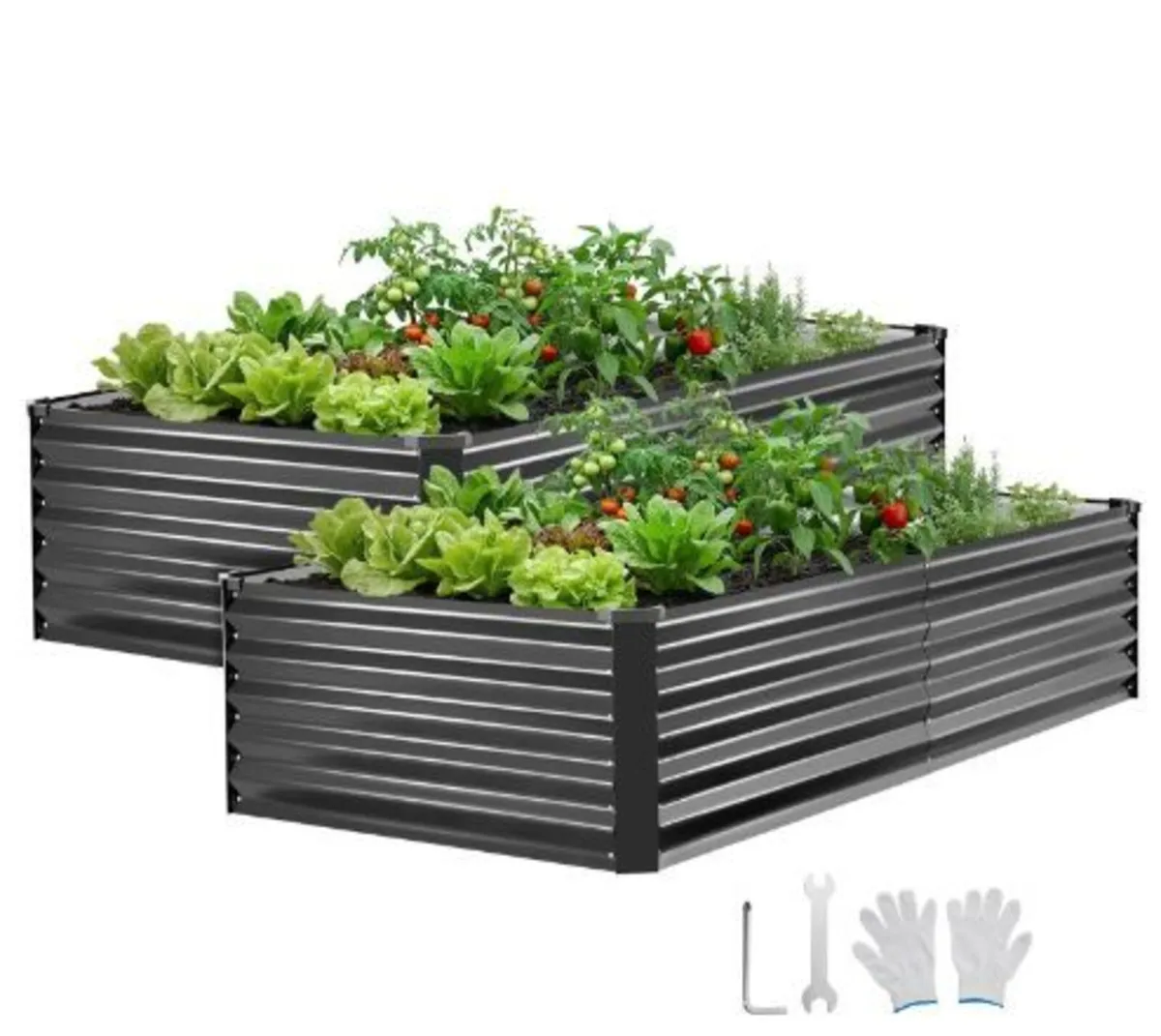 2 Pack Galvanized Raised Garden Beds - Image 3