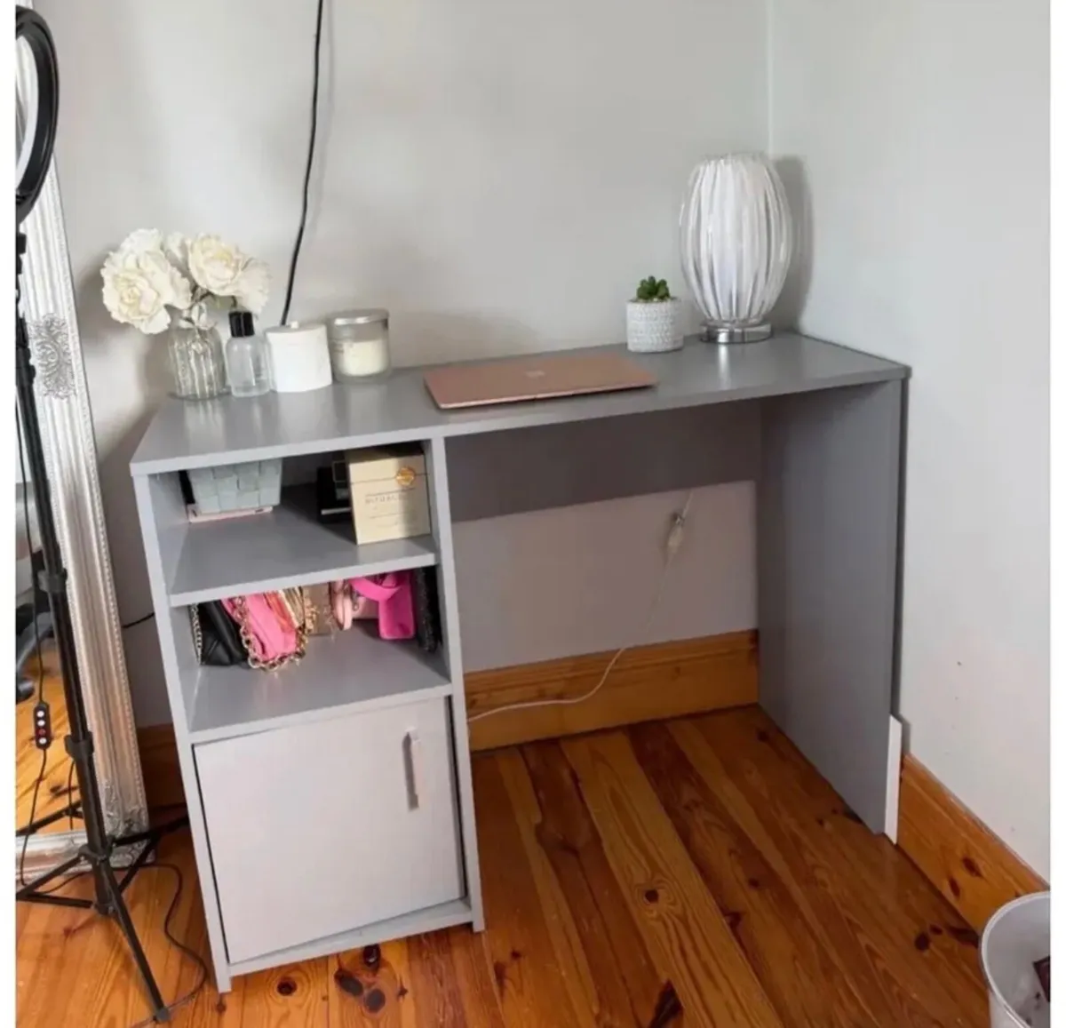 Grey desk for bedroom/ office - Image 1