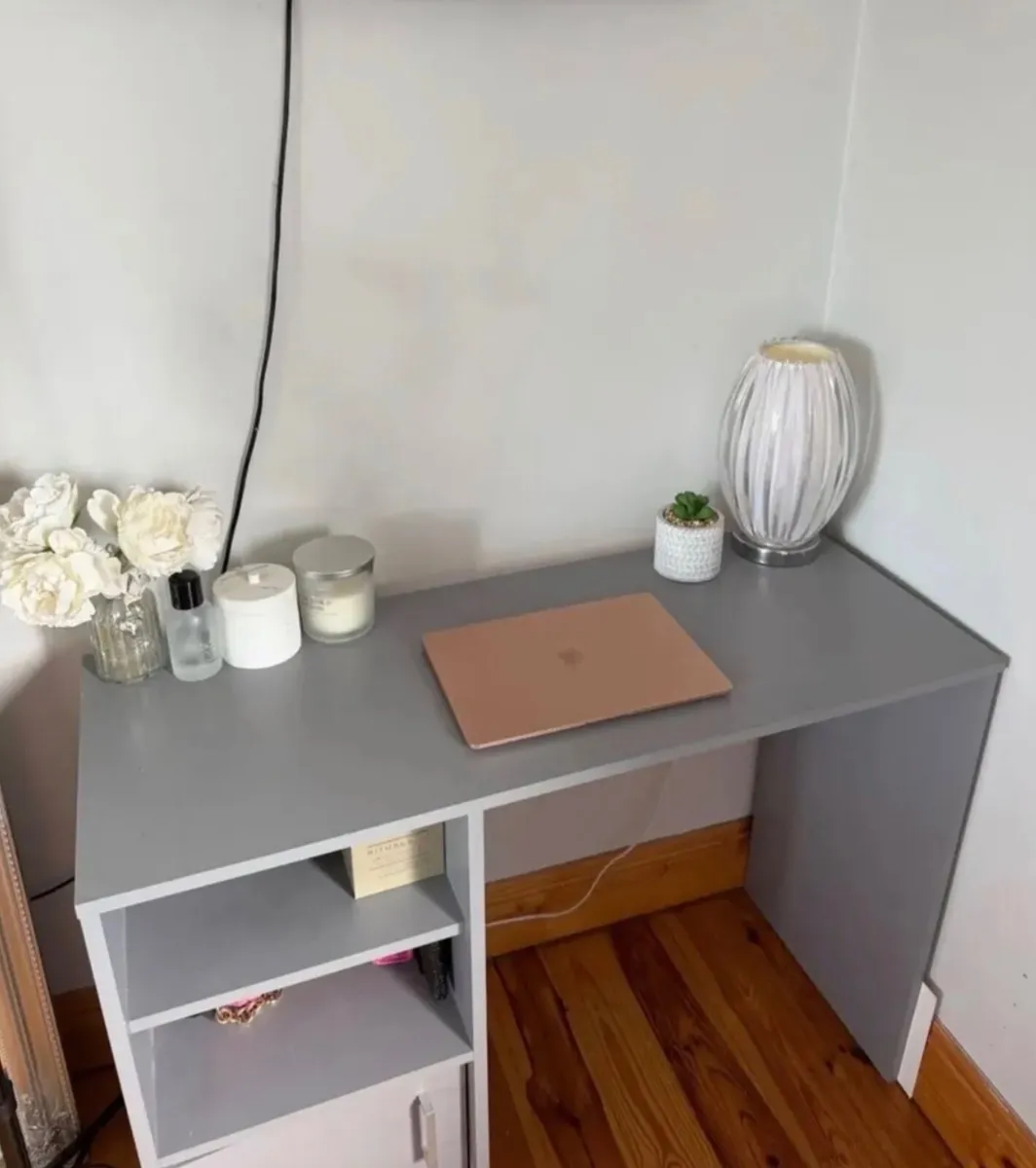 Grey desk for bedroom/ office - Image 2