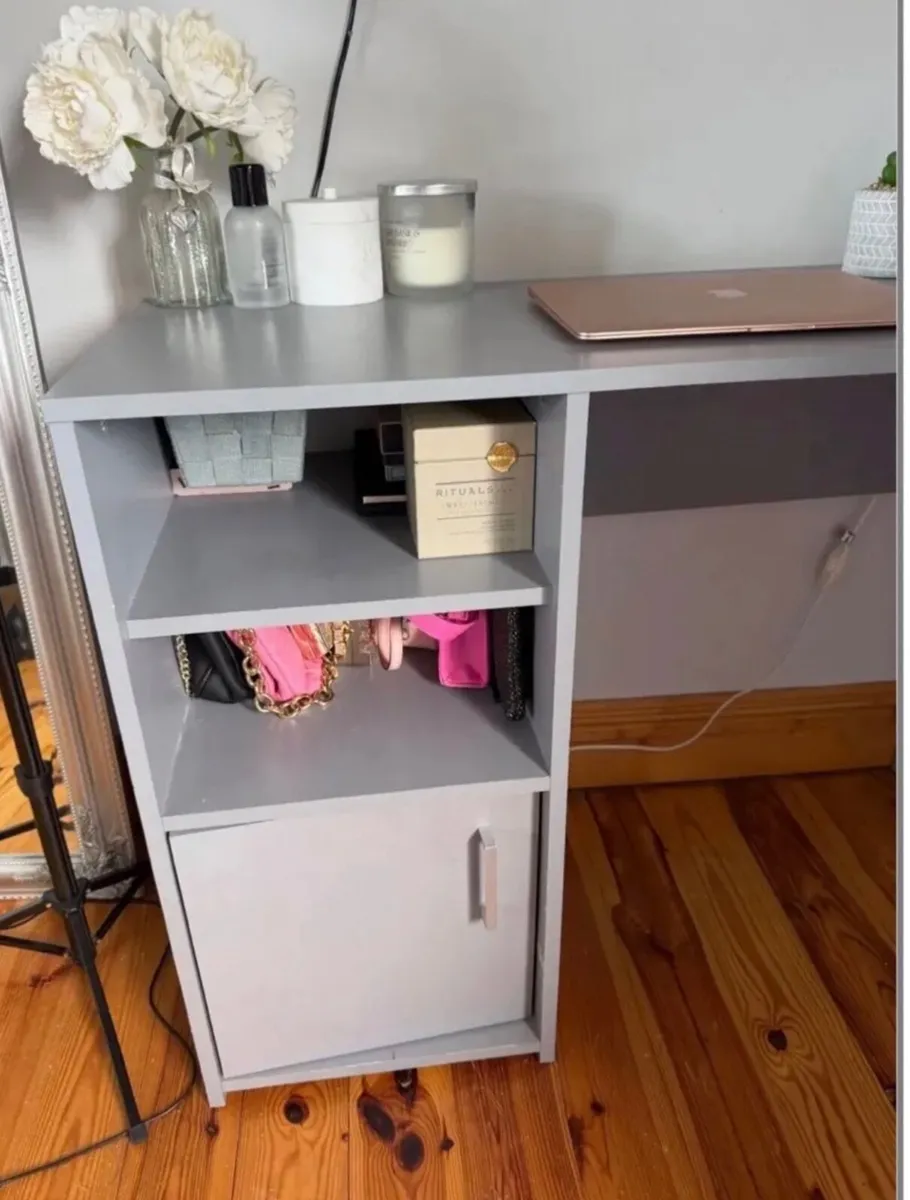 Grey desk for bedroom/ office - Image 3
