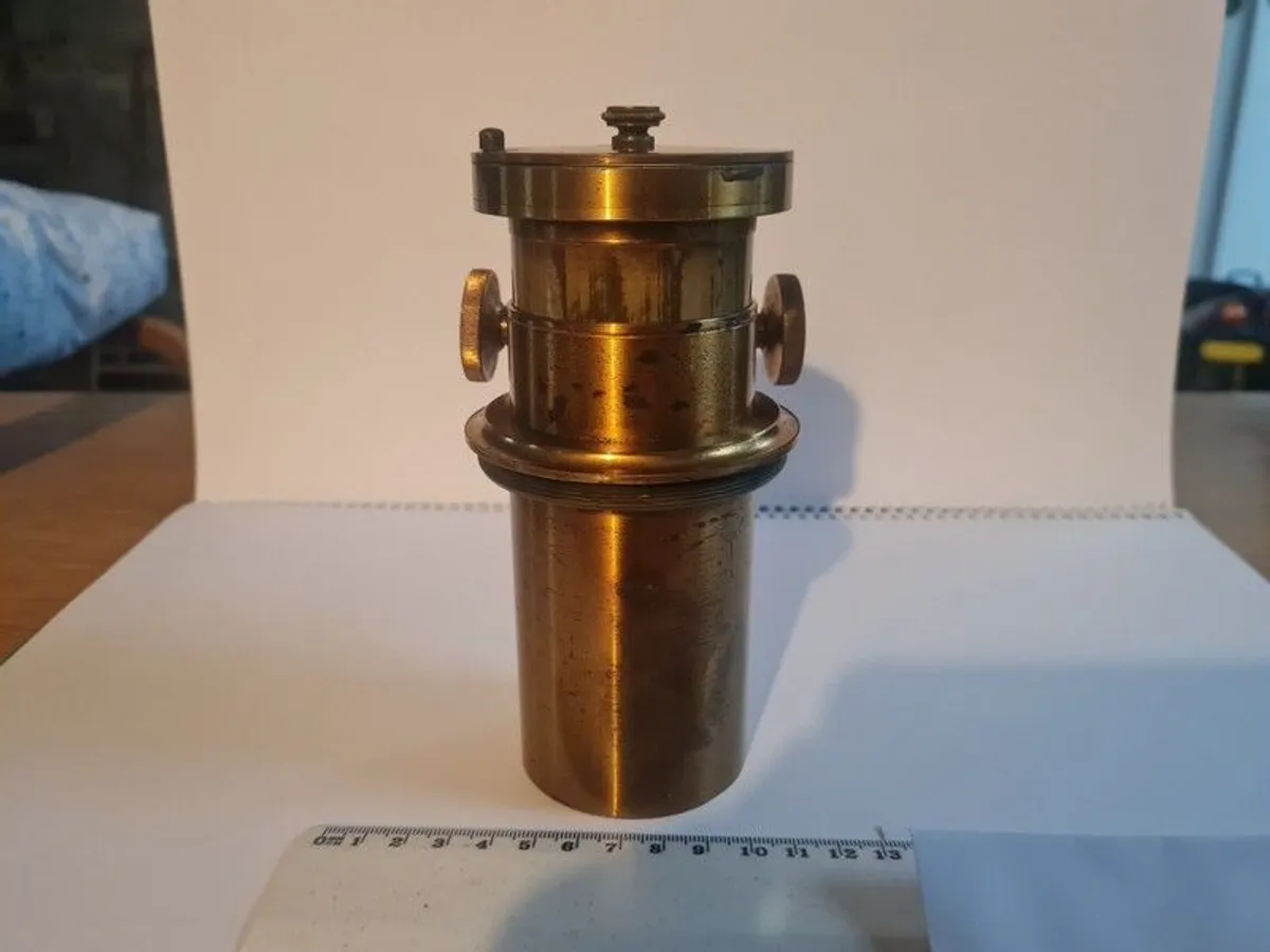 Antique Box Camera with x3 Brass Lens' - Image 1
