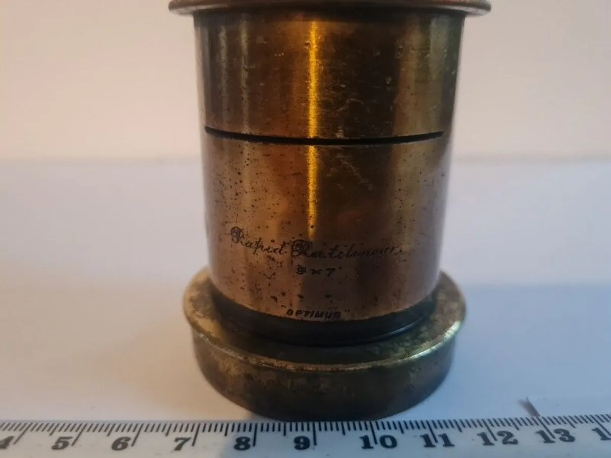 Antique Box Camera with x3 Brass Lens' - Image 4