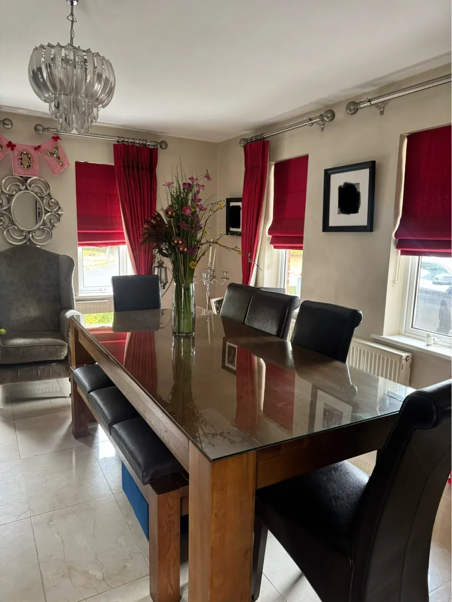 Pure solid wood Dining Table, Chairs & Bench - Image 2