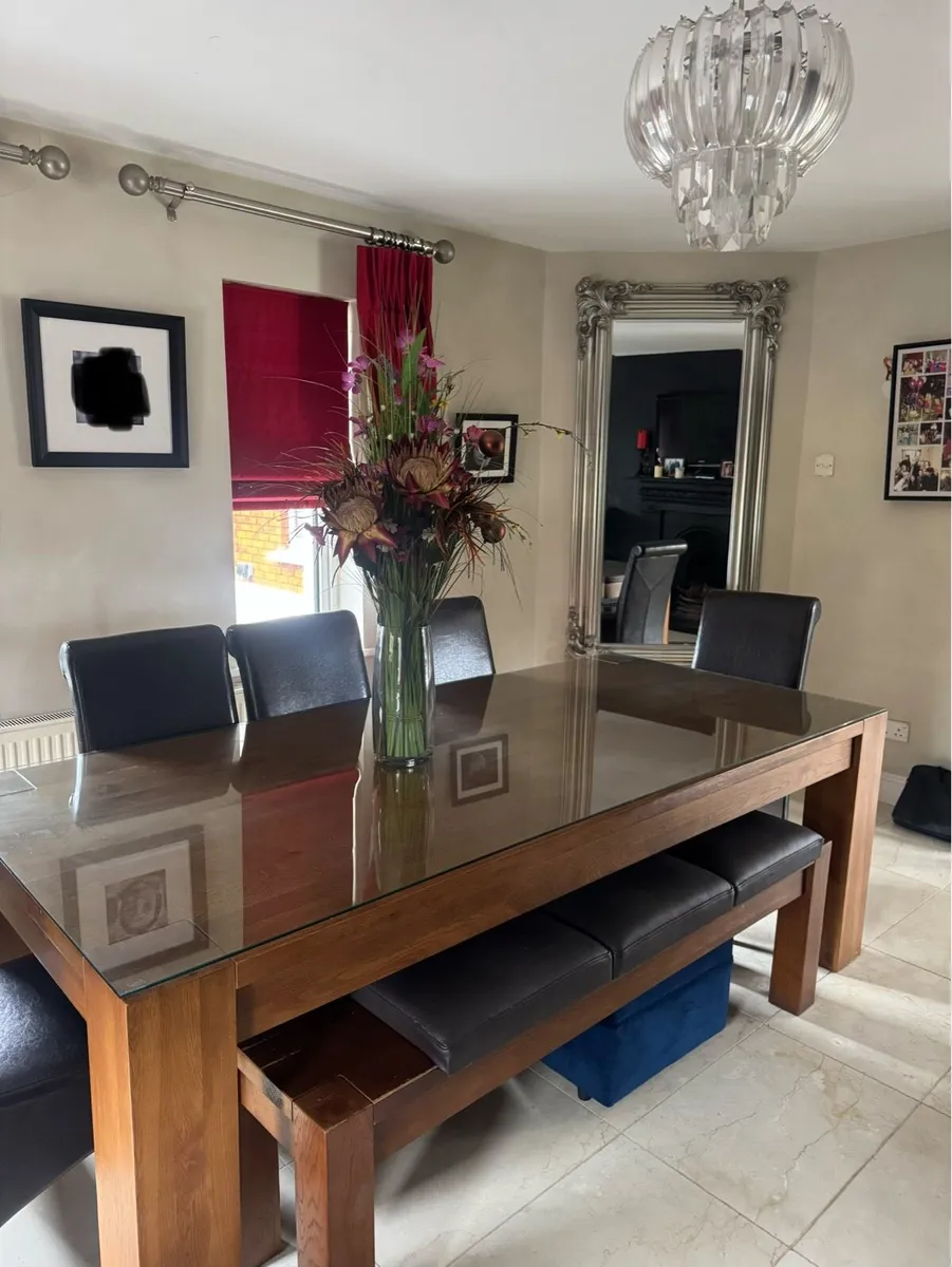 Pure solid wood Dining Table, Chairs & Bench - Image 3