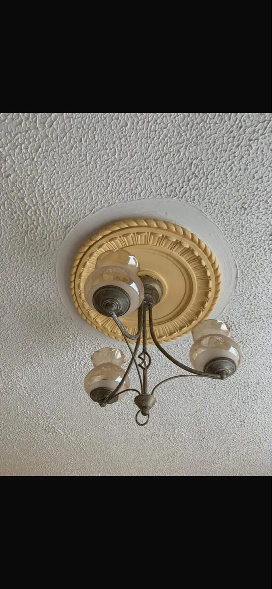 Vintage style 3 piece ceiling light - Image 2