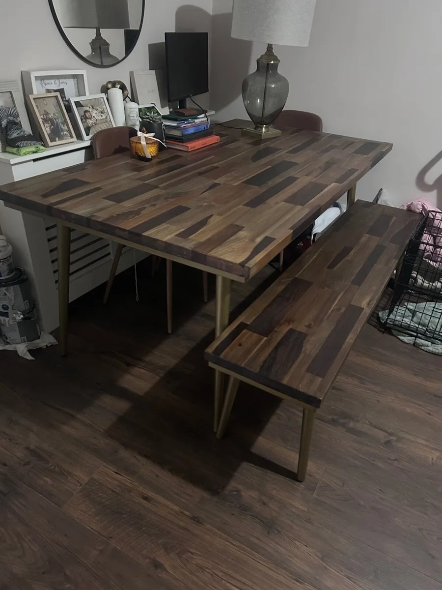 Solid Wood Dining Table & Bench – Michael Murphy F - Image 3