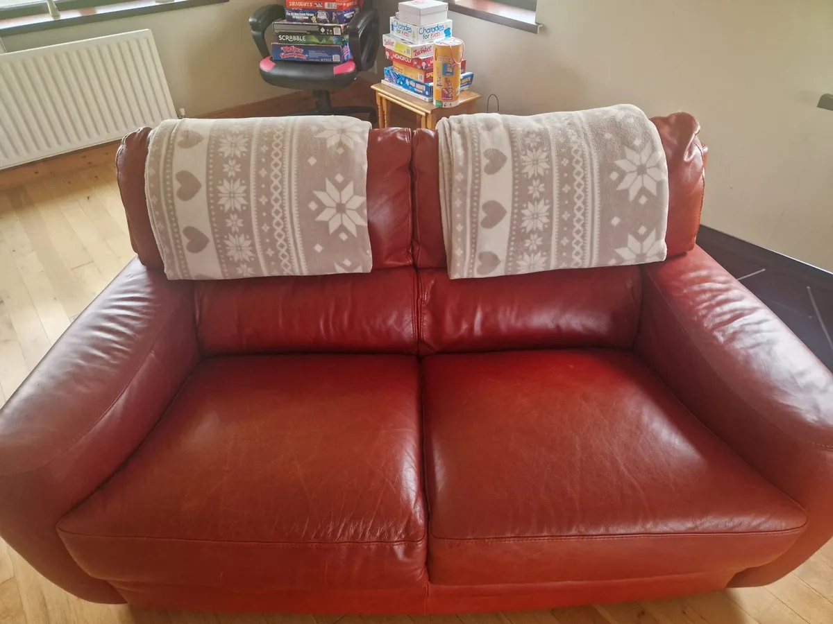 Italian Leather Suite - Image 2