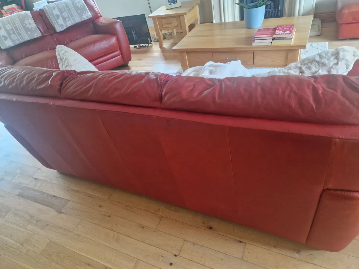Italian Leather Suite - Image 3