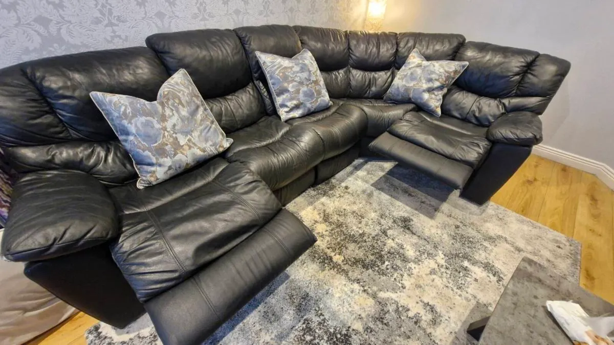 Sofa, Hall Table, Mirror and Chairs - Image 1