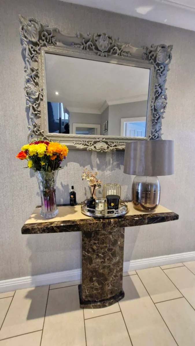 Sofa, Hall Table, Mirror and Chairs - Image 3