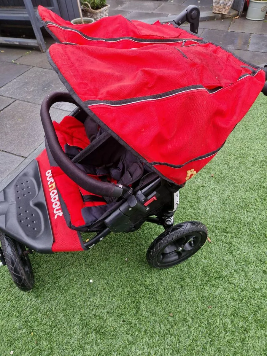 Out 'n' About Nipper Double Buggy – Red - Image 4