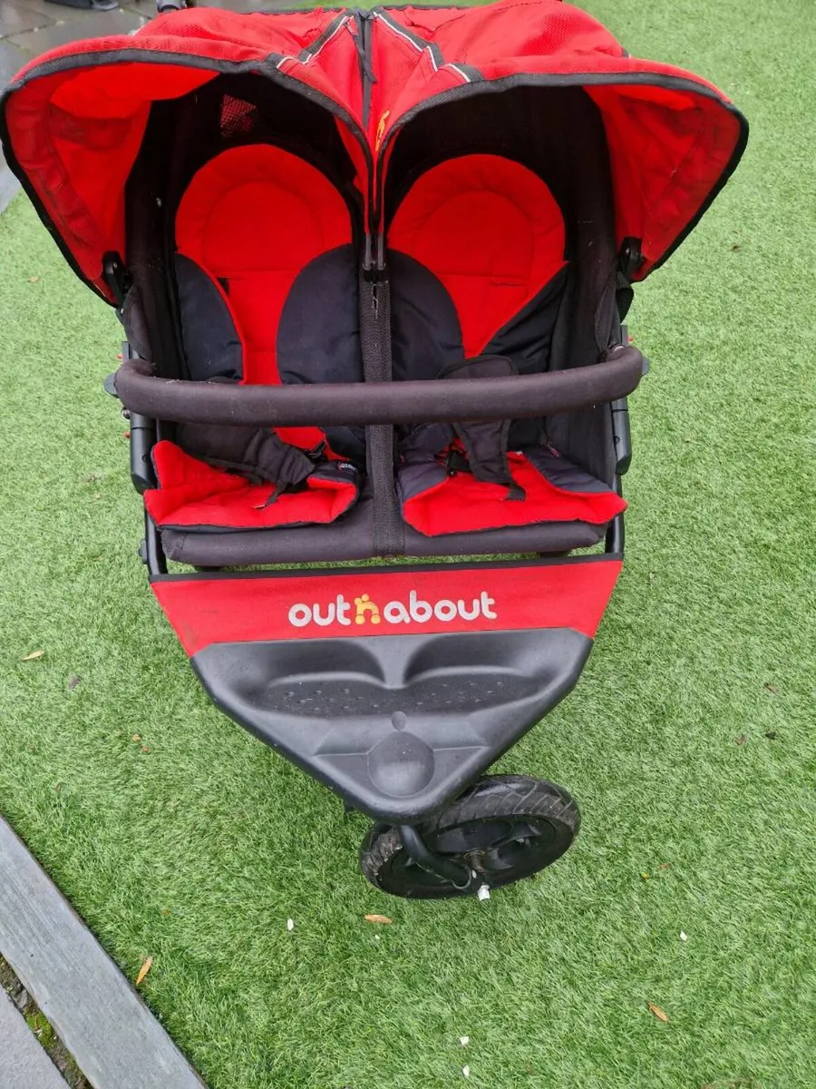 Out 'n' About Nipper Double Buggy – Red - Image 3