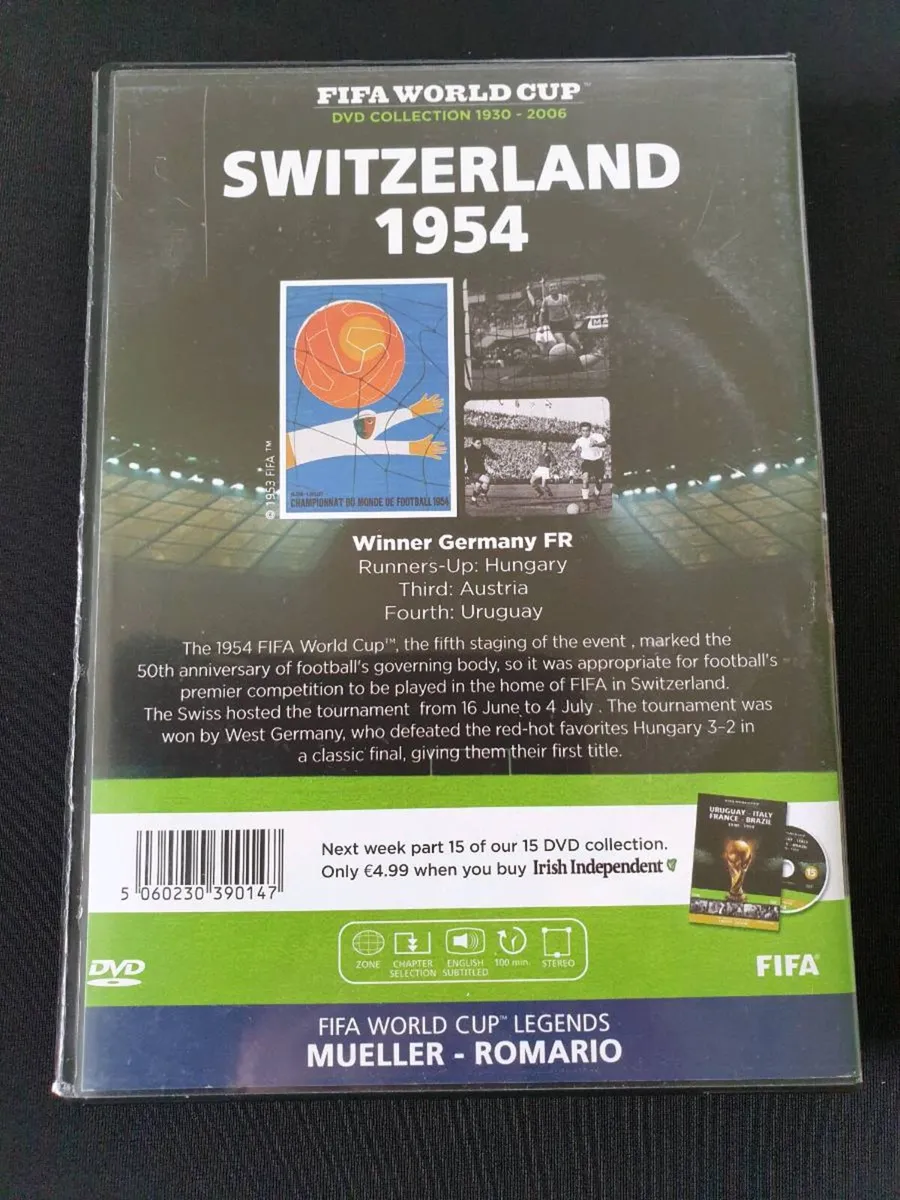 Switzerland 1954 Football World Cup DVD Soccer - Image 2