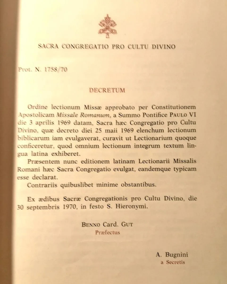 Lectionarium Three Volumes 1970 Latin - Image 3