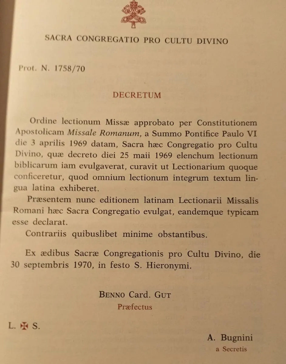 Lectionarium Three Volumes 1970 Latin - Image 4