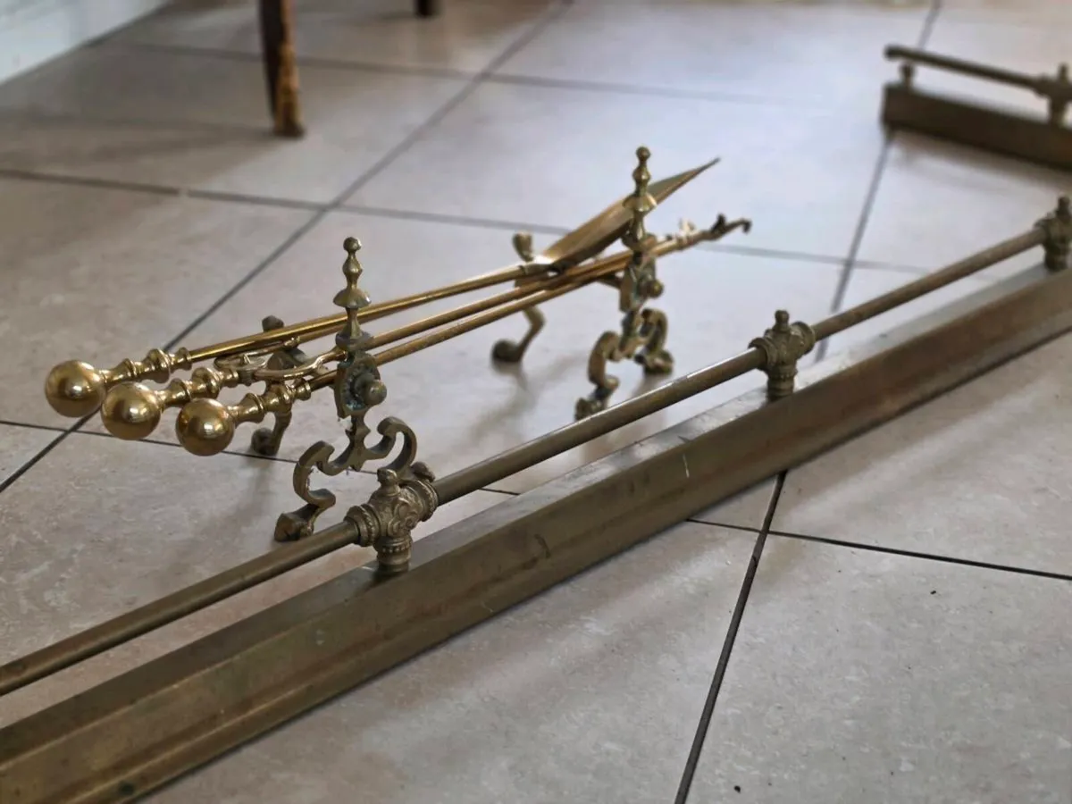 Antique Fender Andirons and companion set - Image 4