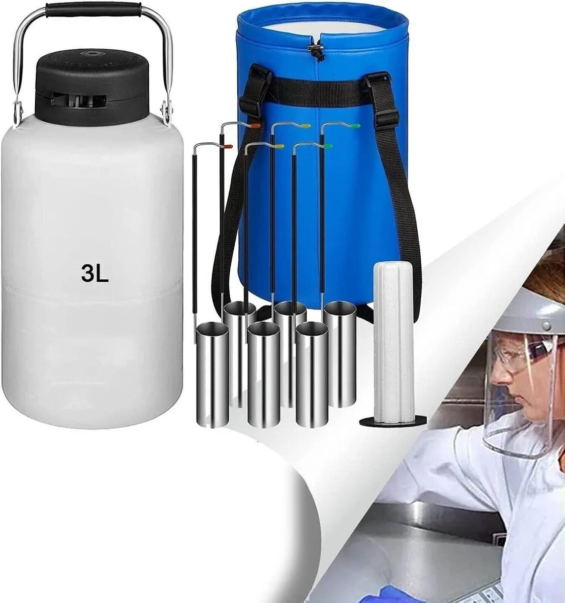 3L Liquid Nitrogen Cryogenic Storage Tank - Image 1