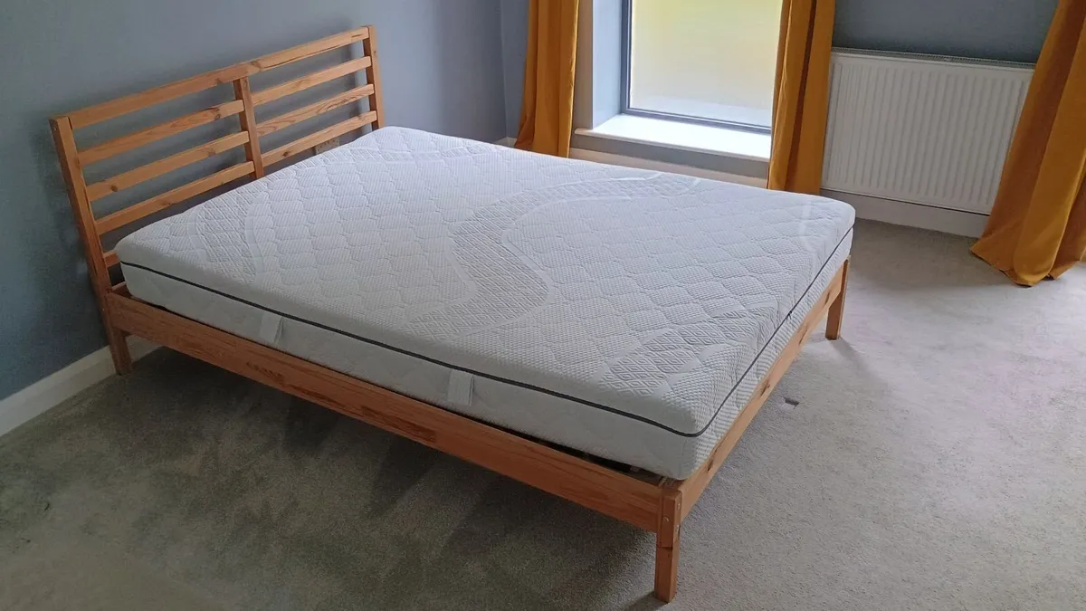 Bed 140x200cm/Matress/adj. firmness slatted base - Image 2