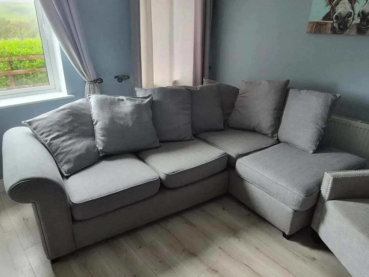L shape couch and chair - Image 1