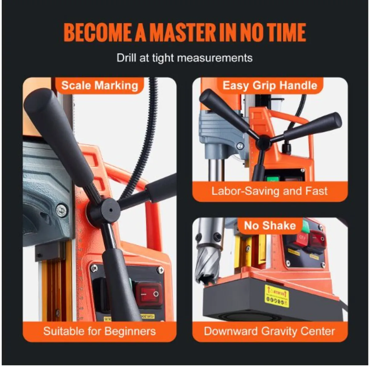 1300W Magnetic Drill Press, Core Drill, 40 mm - Image 3