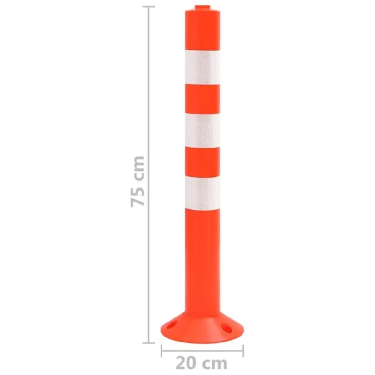 10 traffic bollards with matching chains x 2 - Image 1