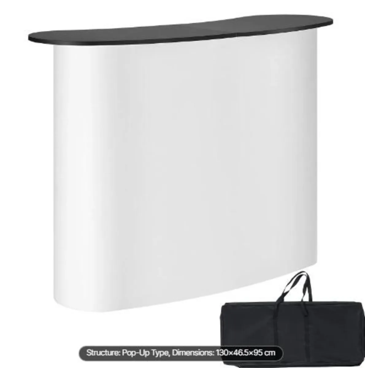 Portable Tradeshow Podium Table, 130 × 46,5 × 95 - Image 1