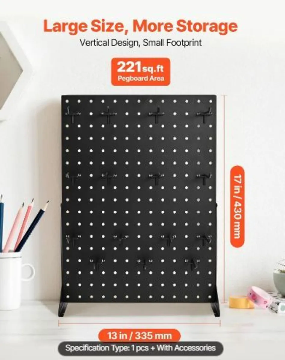 Pegboard Display Stand, 43 x 33 cm - Image 1