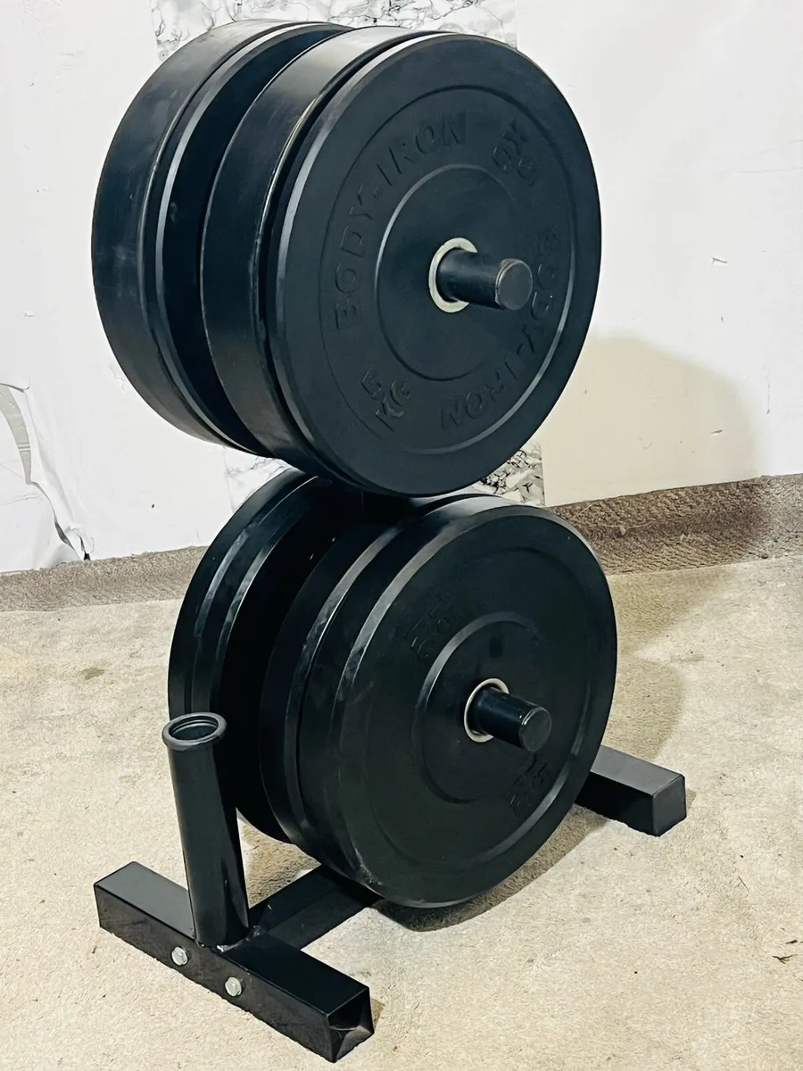 OLYMPIC WEIGHTS WITH BAR AND WEIGHTS HOLDER - Image 2