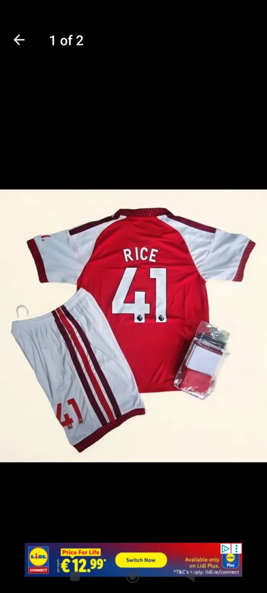 ARSENAL 26/27 ( RICE 41 ) KIDS KIT , SIZE 10/11 YR - Image 2